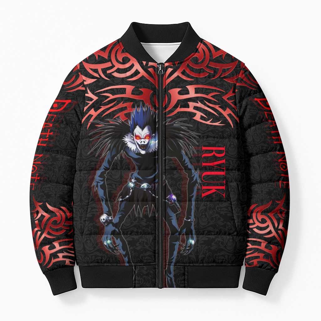 Ryuk Death Note Bomber Puffer Jacket Death Note's Ryuk - Chaos, Apples & Darkness
