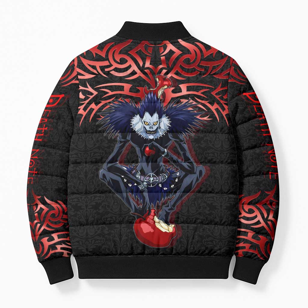 Ryuk Death Note Bomber Puffer Jacket Death Note's Ryuk - Chaos, Apples & Darkness