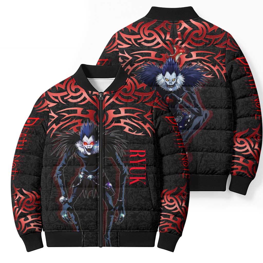 Ryuk Death Note Bomber Puffer Jacket Death Note's Ryuk - Chaos, Apples & Darkness