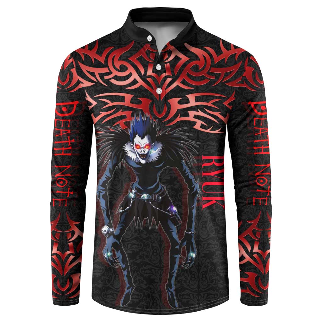 Ryuk Death Note Button Sweatshirt Death Note's Ryuk - Chaos, Apples & Darkness