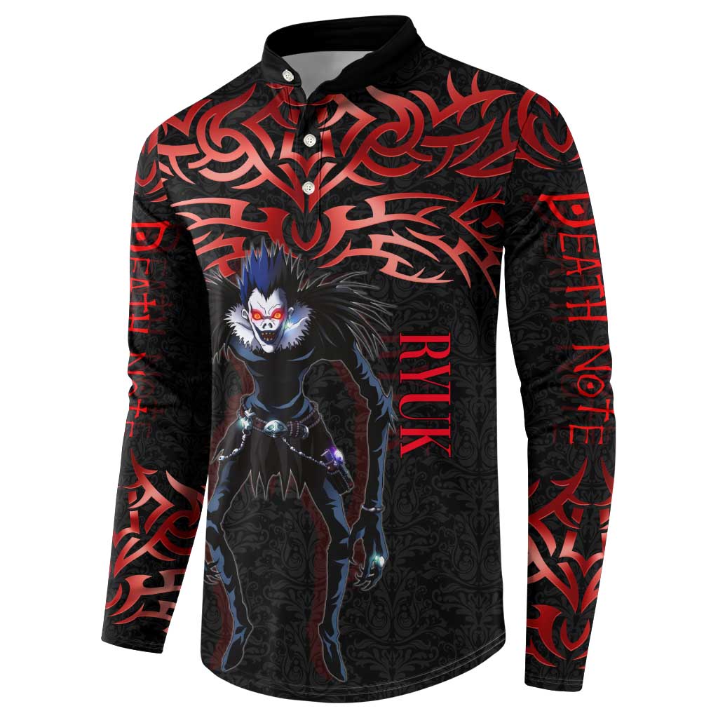 Ryuk Death Note Button Sweatshirt Death Note's Ryuk - Chaos, Apples & Darkness