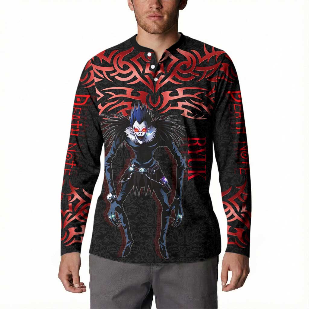 Ryuk Death Note Button Sweatshirt Death Note's Ryuk - Chaos, Apples & Darkness