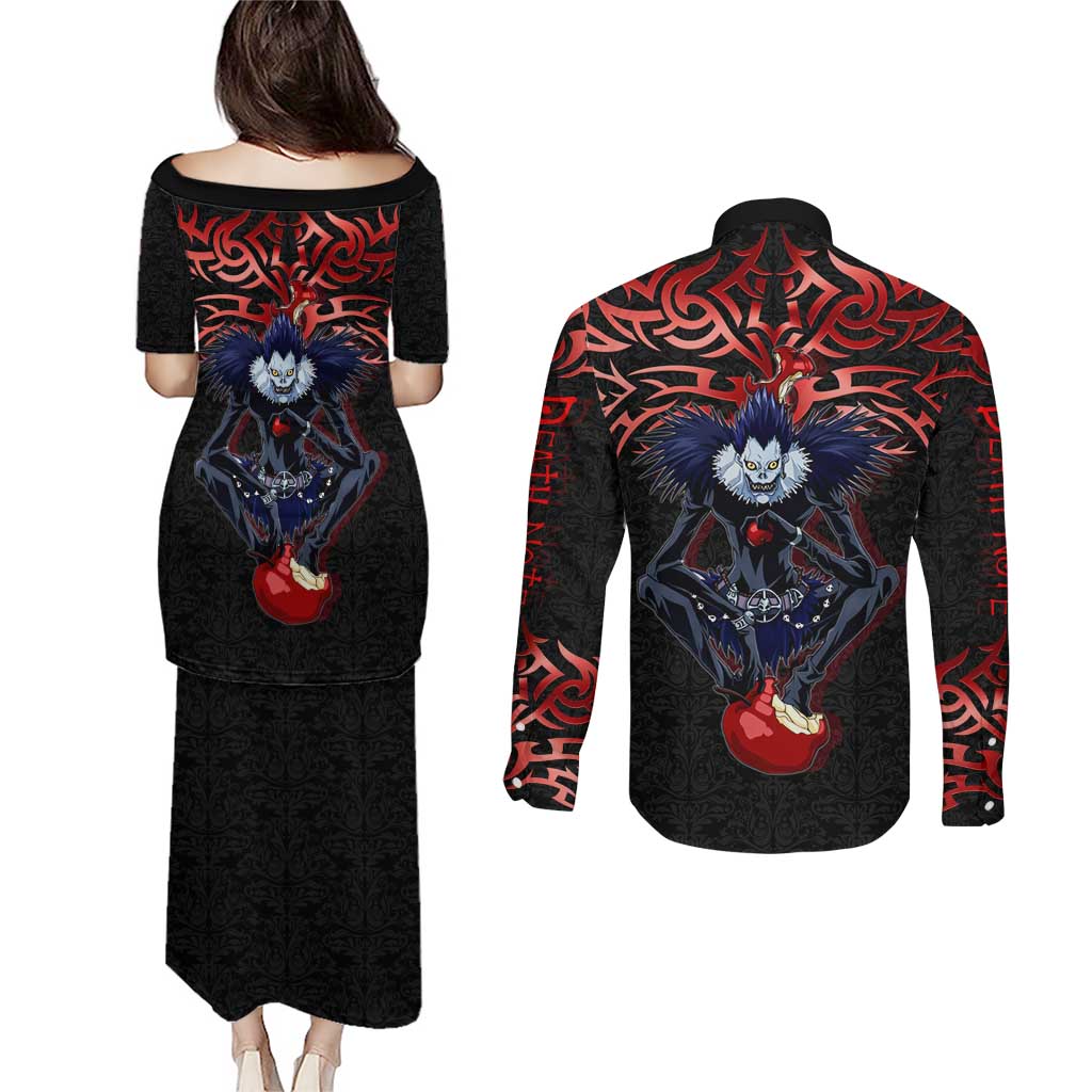 Ryuk Death Note Couples Matching Puletasi and Long Sleeve Button Shirt Death Note's Ryuk - Chaos, Apples & Darkness
