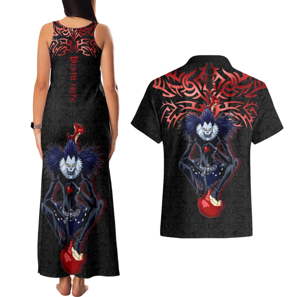 Ryuk Death Note Couples Matching Tank Maxi Dress and Hawaiian Shirt Death Note's Ryuk - Chaos, Apples & Darkness