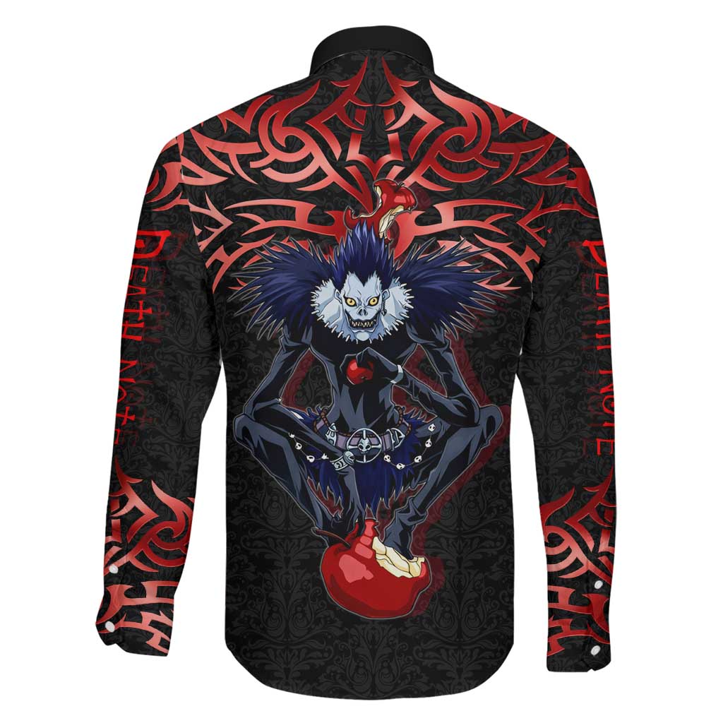 Ryuk Death Note Family Matching Off The Shoulder Long Sleeve Dress and Hawaiian Shirt Death Note's Ryuk - Chaos, Apples & Darkness