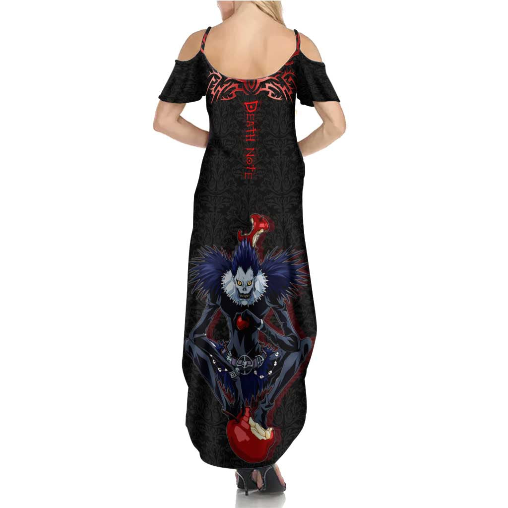 Ryuk Death Note Family Matching Summer Maxi Dress and Hawaiian Shirt Death Note's Ryuk - Chaos, Apples & Darkness
