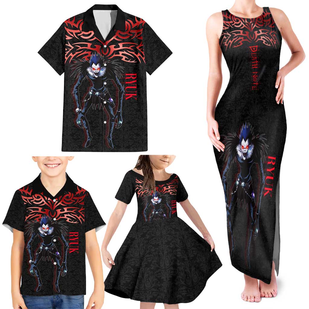 Ryuk Death Note Family Matching Tank Maxi Dress and Hawaiian Shirt Death Note's Ryuk - Chaos, Apples & Darkness