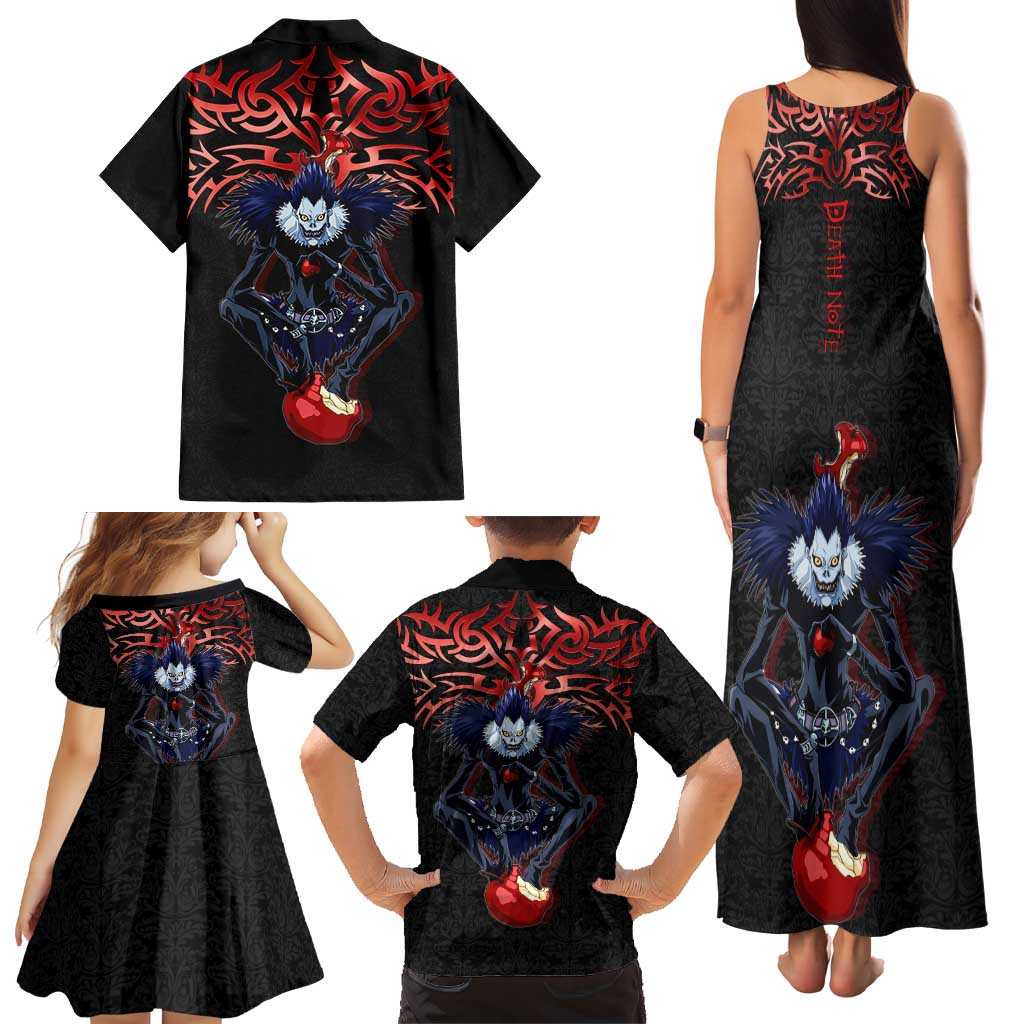 Ryuk Death Note Family Matching Tank Maxi Dress and Hawaiian Shirt Death Note's Ryuk - Chaos, Apples & Darkness