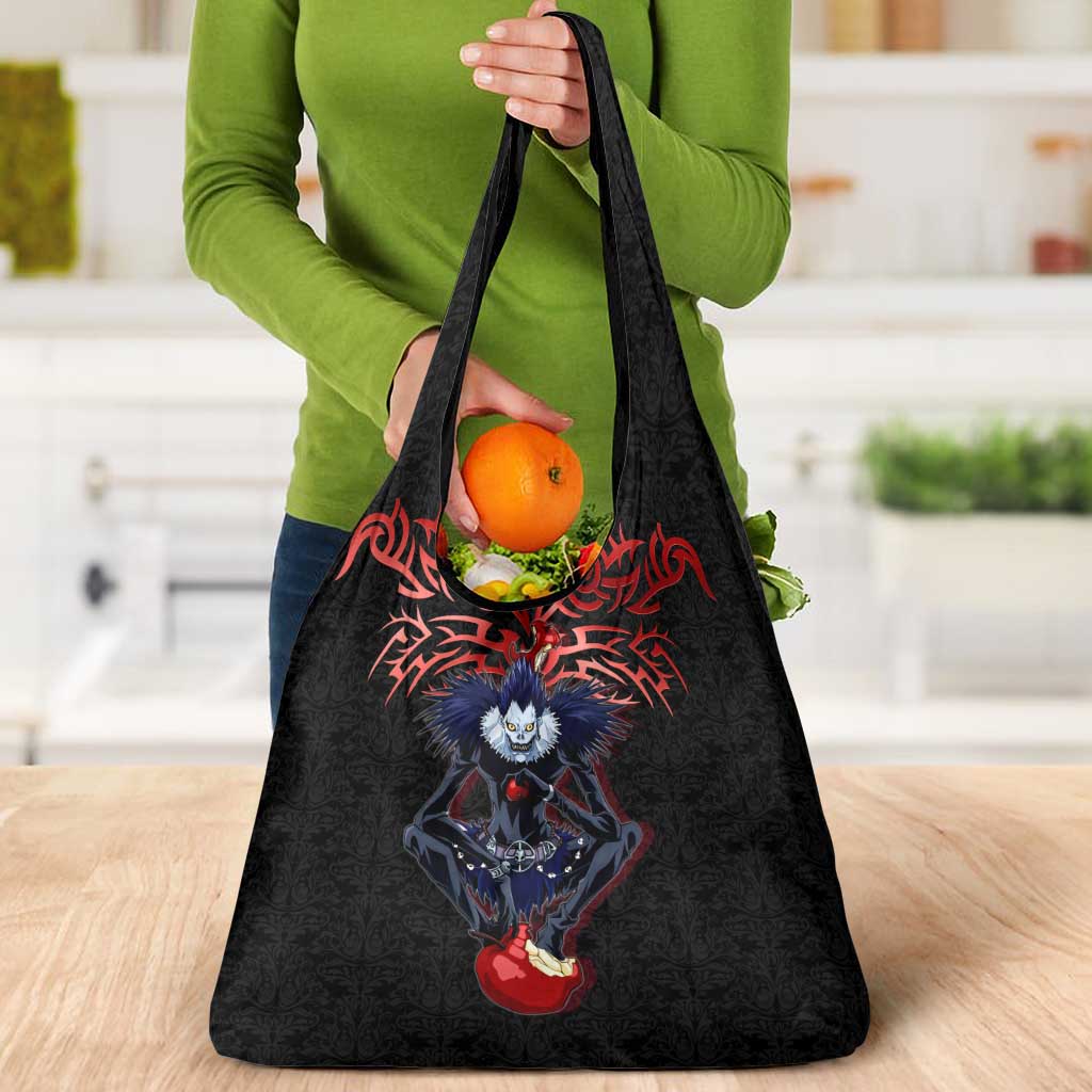 Ryuk Death Note Grocery Bag Death Note's Ryuk - Chaos, Apples & Darkness