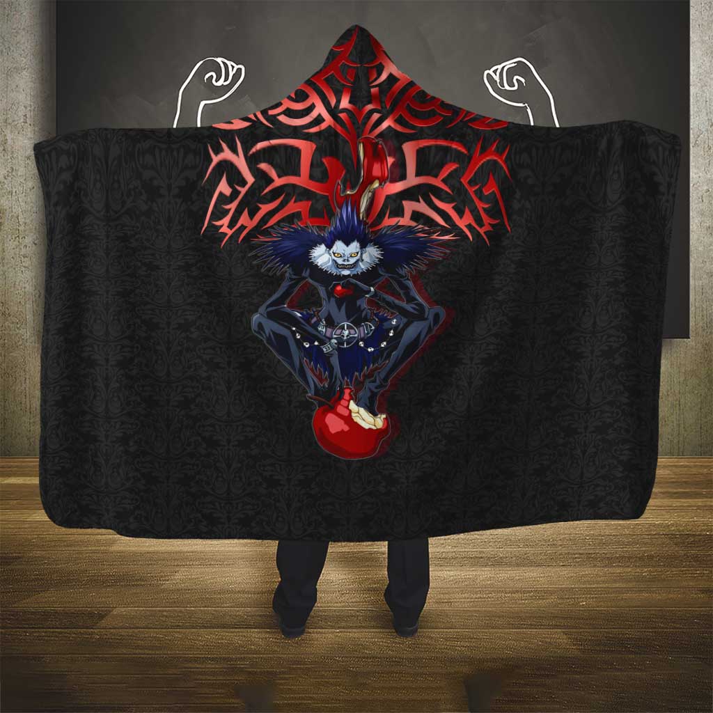 Ryuk Death Note Hooded Blanket Death Note's Ryuk - Chaos, Apples & Darkness
