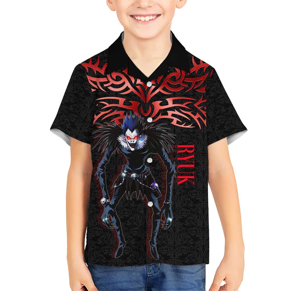 Ryuk Death Note Kid Hawaiian Shirt Death Note's Ryuk - Chaos, Apples & Darkness