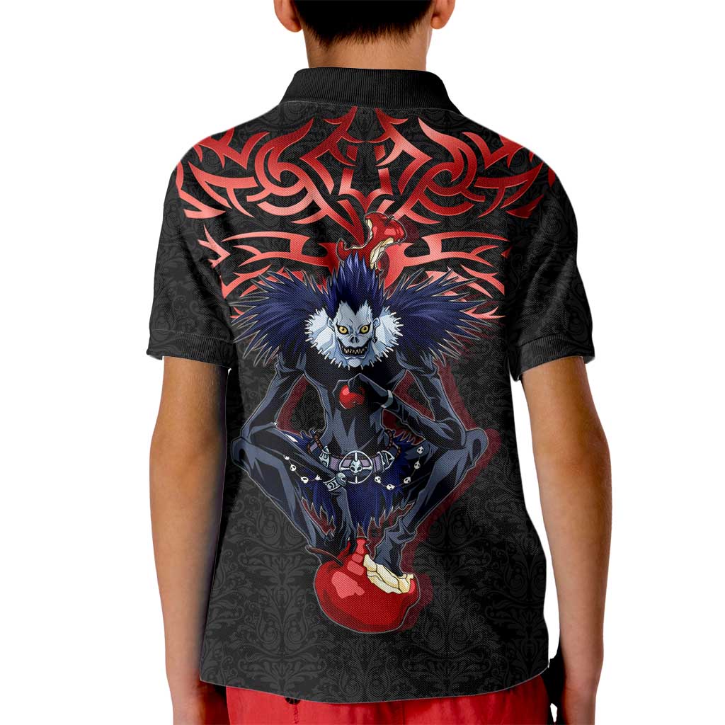 Ryuk Death Note Kid Polo Shirt Death Note's Ryuk - Chaos, Apples & Darkness
