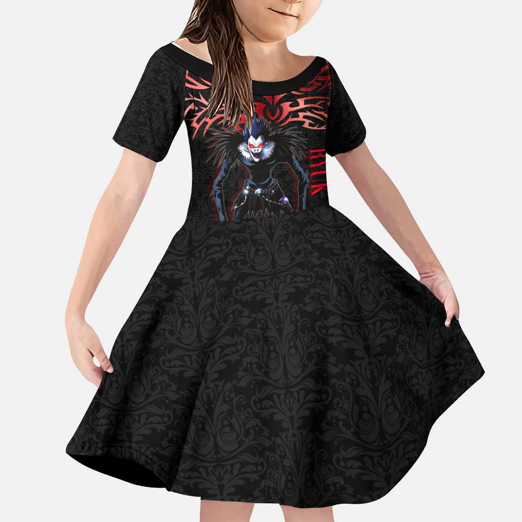 Ryuk Death Note Kid Short Sleeve Dress Death Note's Ryuk - Chaos, Apples & Darkness
