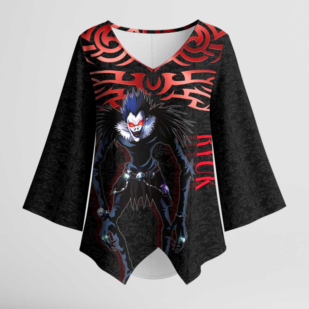 Ryuk Death Note Kimono Sleeve Blouse Death Note's Ryuk - Chaos, Apples & Darkness