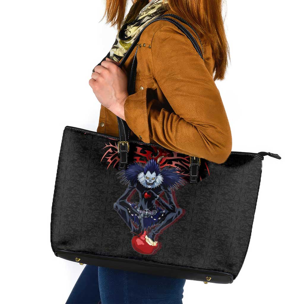 Ryuk Death Note Leather Tote Bag Death Note's Ryuk - Chaos, Apples & Darkness