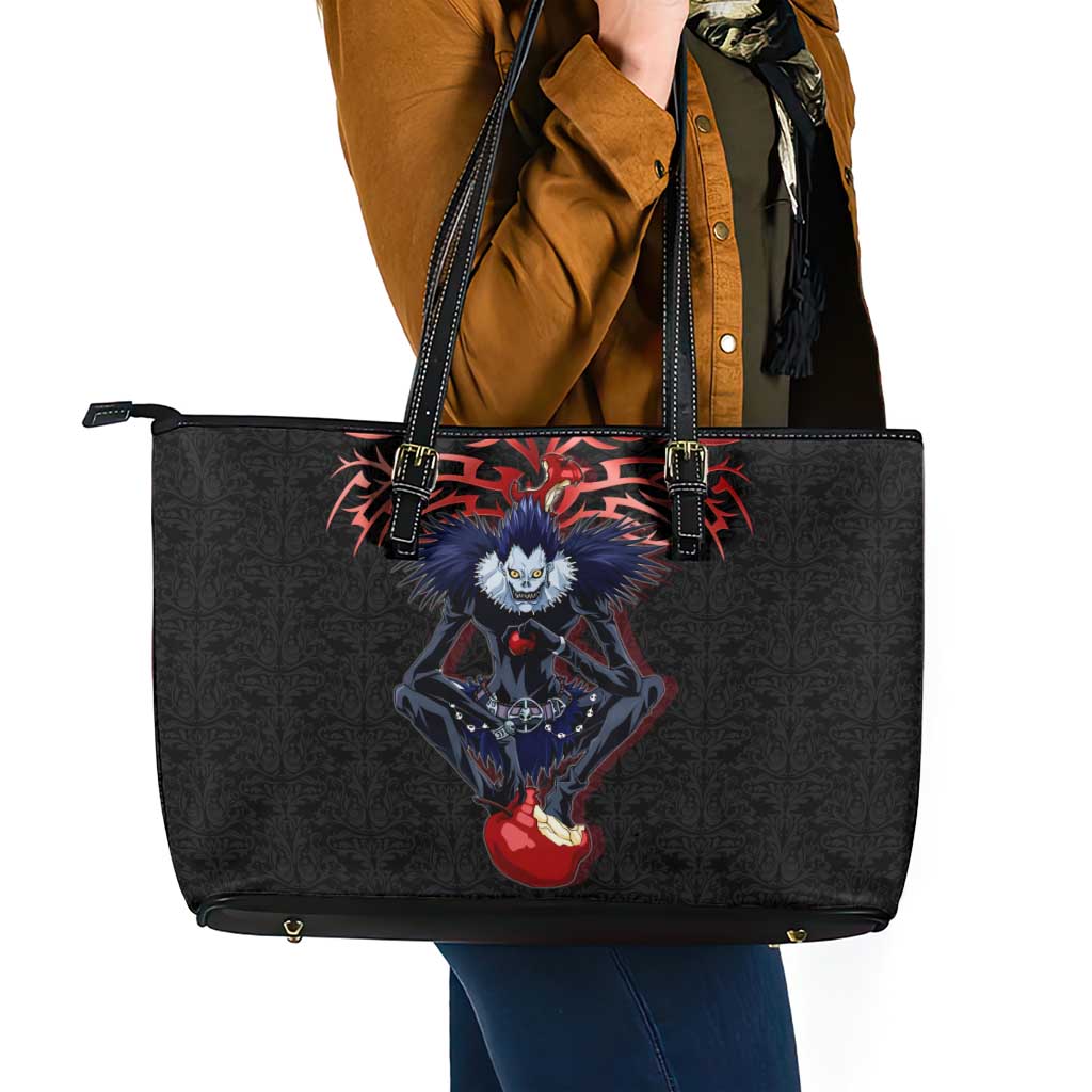 Ryuk Death Note Leather Tote Bag Death Note's Ryuk - Chaos, Apples & Darkness