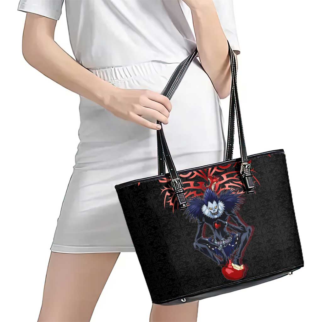 Ryuk Death Note Leather Tote Bag Death Note's Ryuk - Chaos, Apples & Darkness