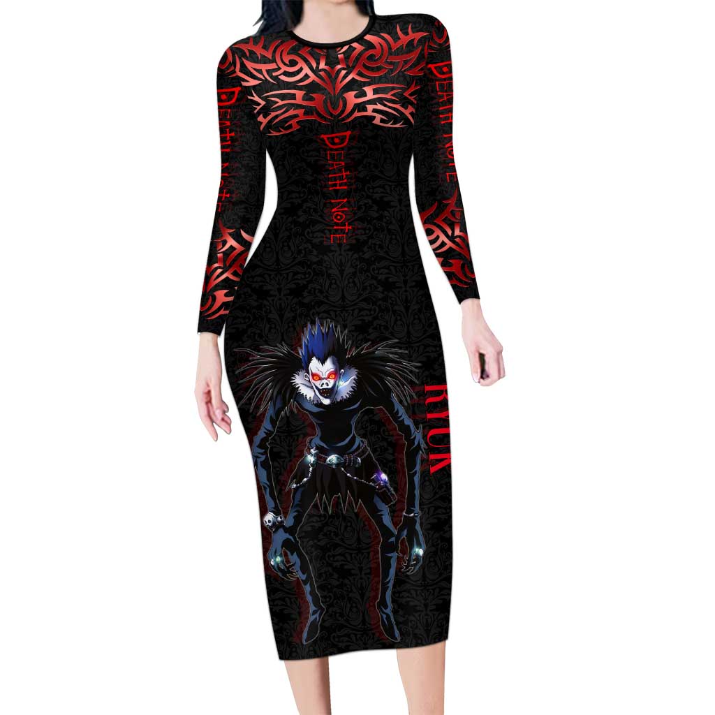 Ryuk Death Note Long Sleeve Bodycon Dress Death Note's Ryuk - Chaos, Apples & Darkness