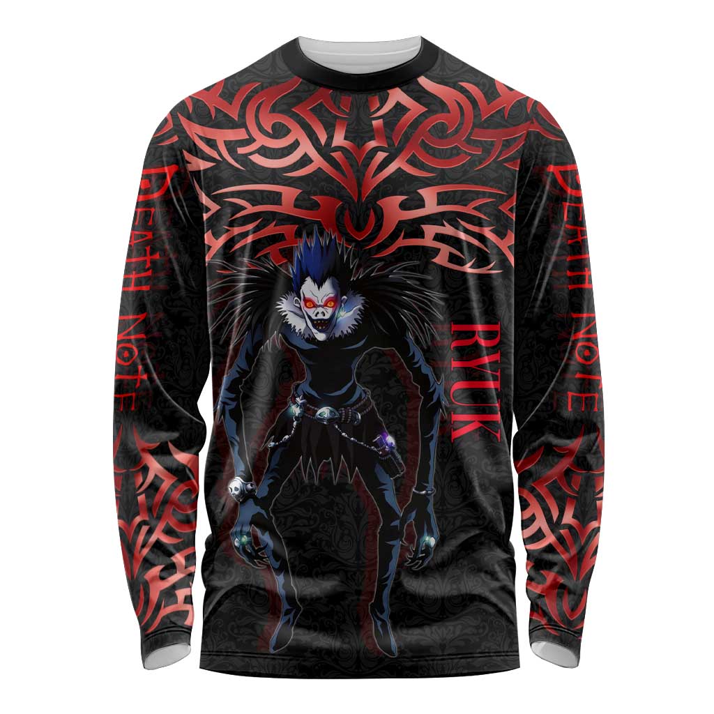 Ryuk Death Note Long Sleeve Shirt Death Note's Ryuk - Chaos, Apples & Darkness