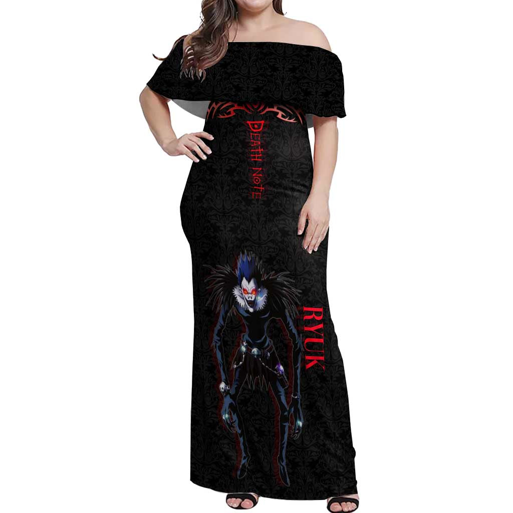 Ryuk Death Note Off Shoulder Maxi Dress Death Note's Ryuk - Chaos, Apples & Darkness