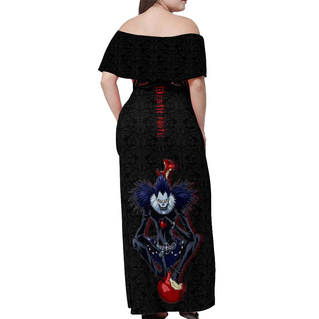 Ryuk Death Note Off Shoulder Maxi Dress Death Note's Ryuk - Chaos, Apples & Darkness