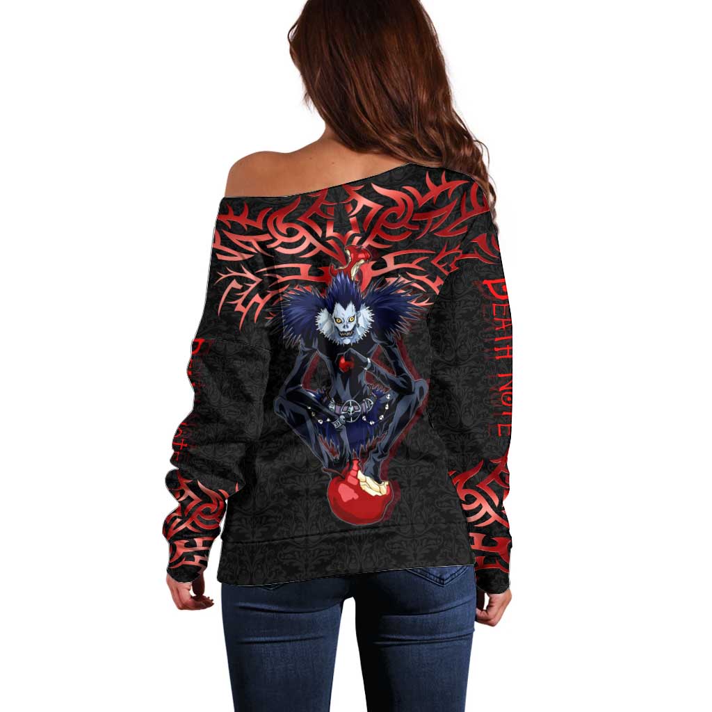 Ryuk Death Note Off Shoulder Sweater Death Note's Ryuk - Chaos, Apples & Darkness