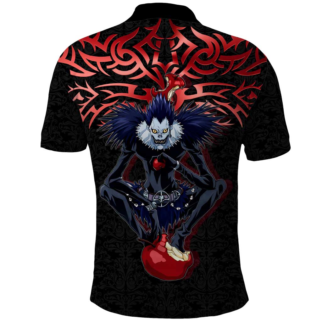 Ryuk Death Note Polo Shirt Death Note's Ryuk - Chaos, Apples & Darkness