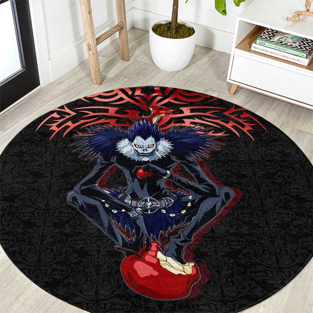 Ryuk Death Note Round Carpet Death Note's Ryuk - Chaos, Apples & Darkness