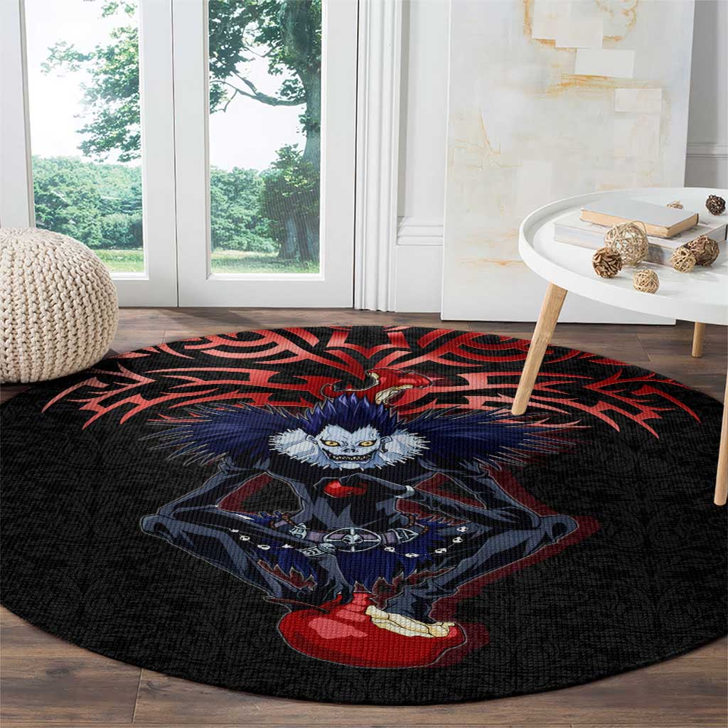 Ryuk Death Note Round Carpet Death Note's Ryuk - Chaos, Apples & Darkness