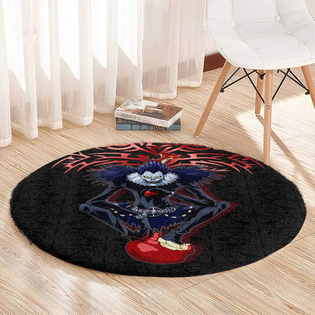 Ryuk Death Note Round Carpet Death Note's Ryuk - Chaos, Apples & Darkness