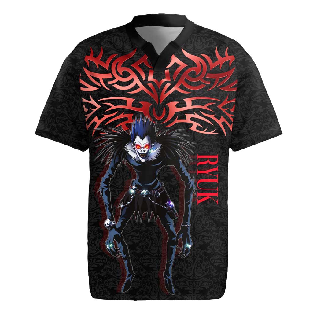 Ryuk Death Note Rugby Jersey Death Note's Ryuk - Chaos, Apples & Darkness