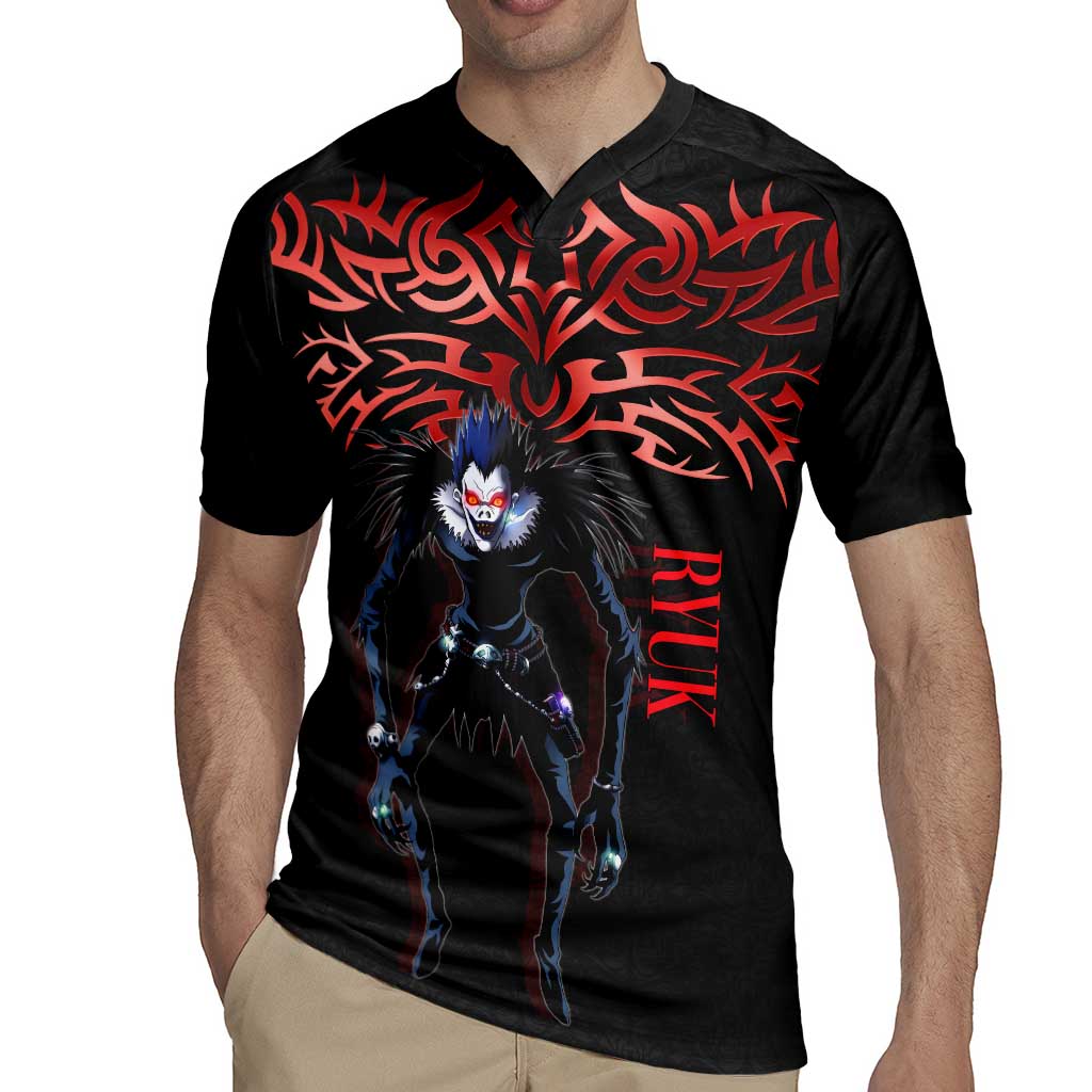 Ryuk Death Note Rugby Jersey Death Note's Ryuk - Chaos, Apples & Darkness