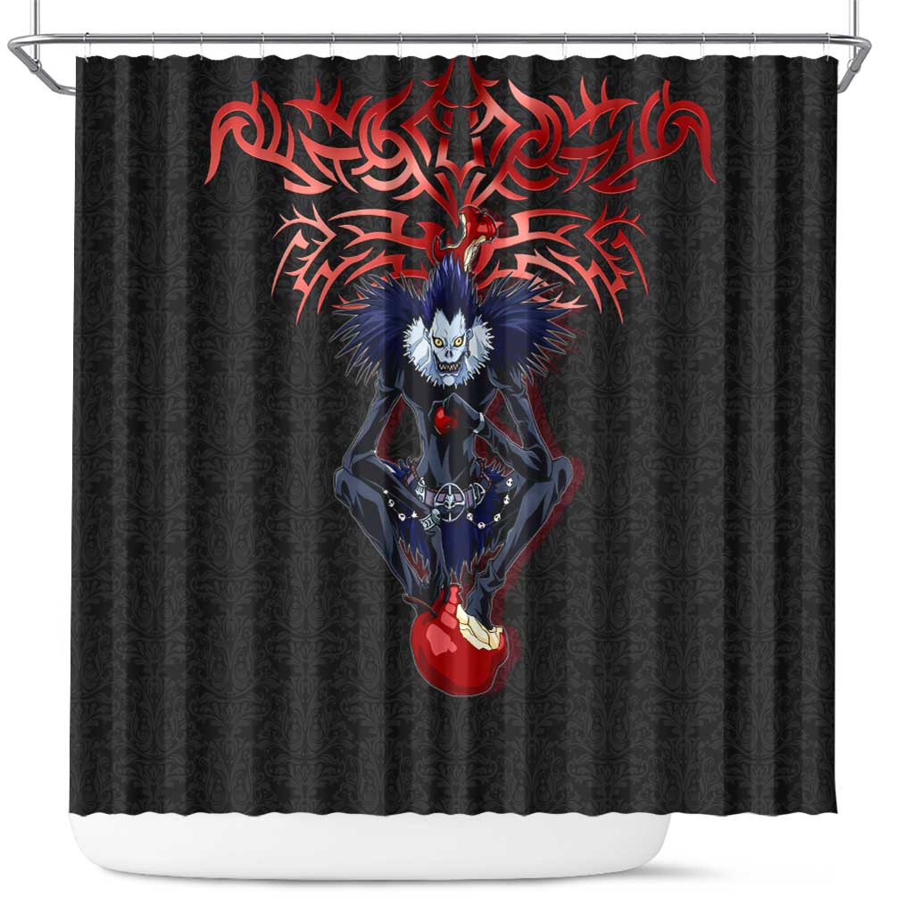 Ryuk Death Note Shower Curtain Death Note's Ryuk - Chaos, Apples & Darkness