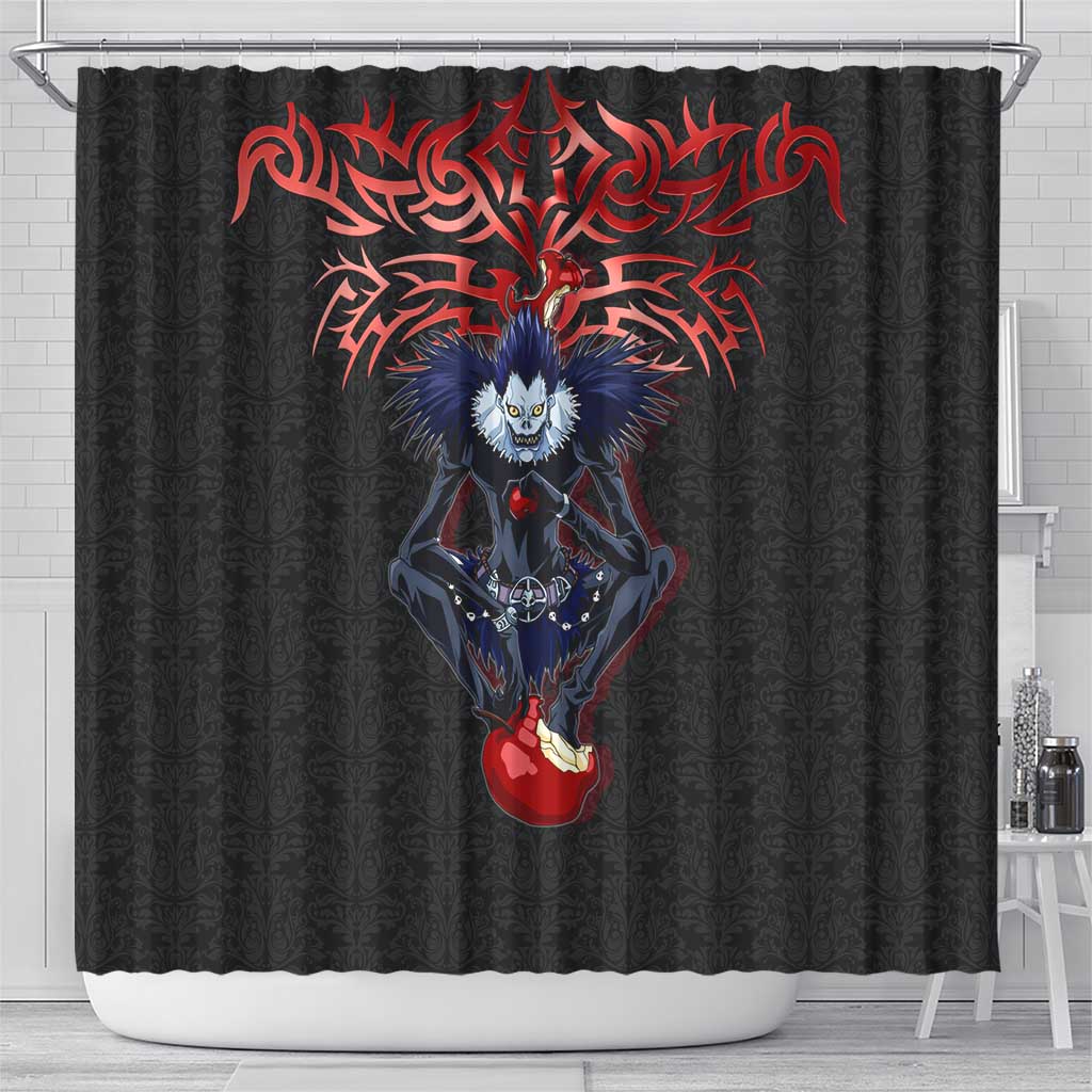 Ryuk Death Note Shower Curtain Death Note's Ryuk - Chaos, Apples & Darkness