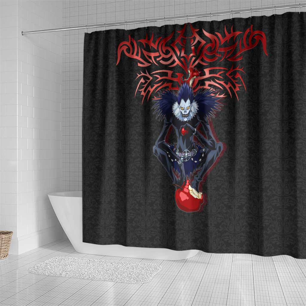 Ryuk Death Note Shower Curtain Death Note's Ryuk - Chaos, Apples & Darkness