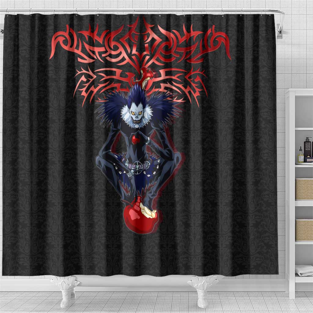 Ryuk Death Note Shower Curtain Death Note's Ryuk - Chaos, Apples & Darkness