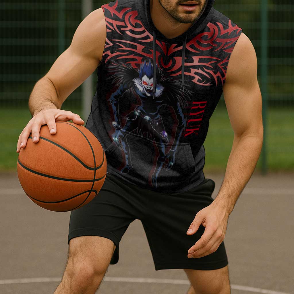 Ryuk Death Note Sleeveless Hoodie Death Note's Ryuk - Chaos, Apples & Darkness