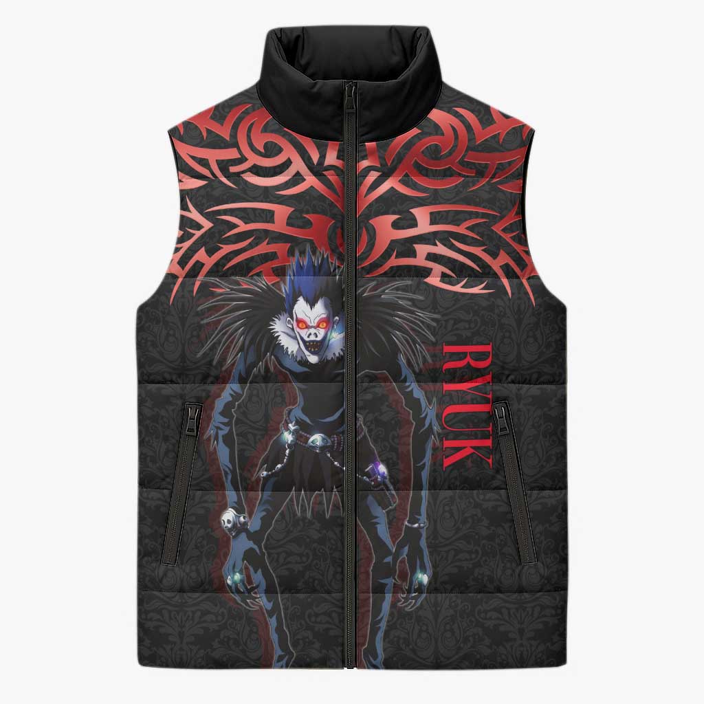 Ryuk Death Note Sleeveless Puffer Jacket Death Note's Ryuk - Chaos, Apples & Darkness