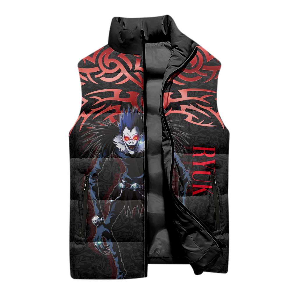 Ryuk Death Note Sleeveless Puffer Jacket Death Note's Ryuk - Chaos, Apples & Darkness