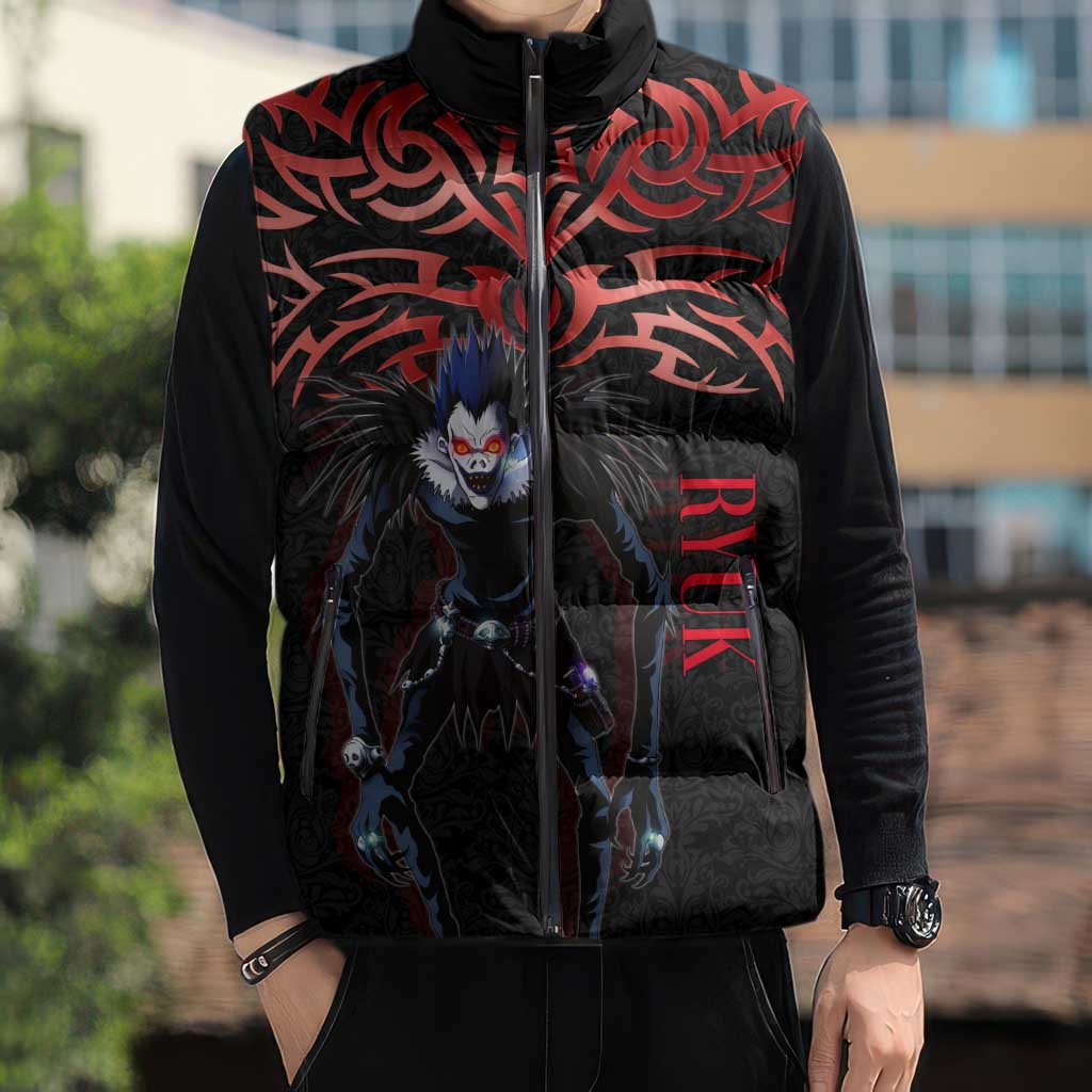 Ryuk Death Note Sleeveless Puffer Jacket Death Note's Ryuk - Chaos, Apples & Darkness