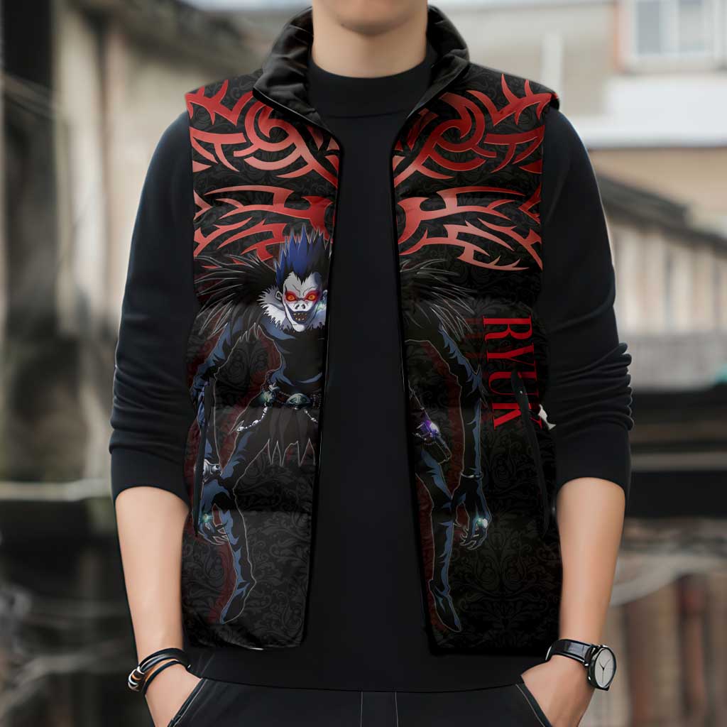 Ryuk Death Note Sleeveless Puffer Jacket Death Note's Ryuk - Chaos, Apples & Darkness