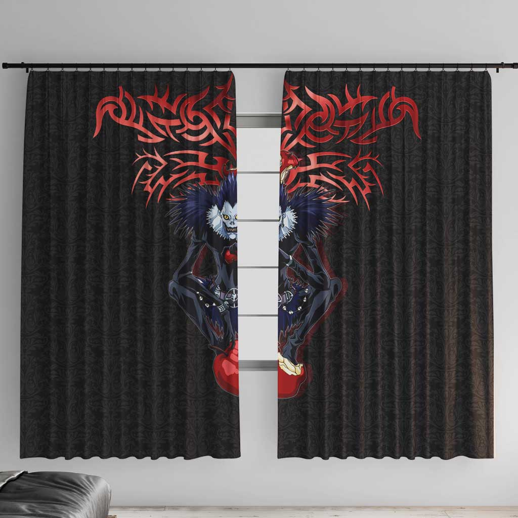 Ryuk Death Note Window Curtain Death Note's Ryuk - Chaos, Apples & Darkness