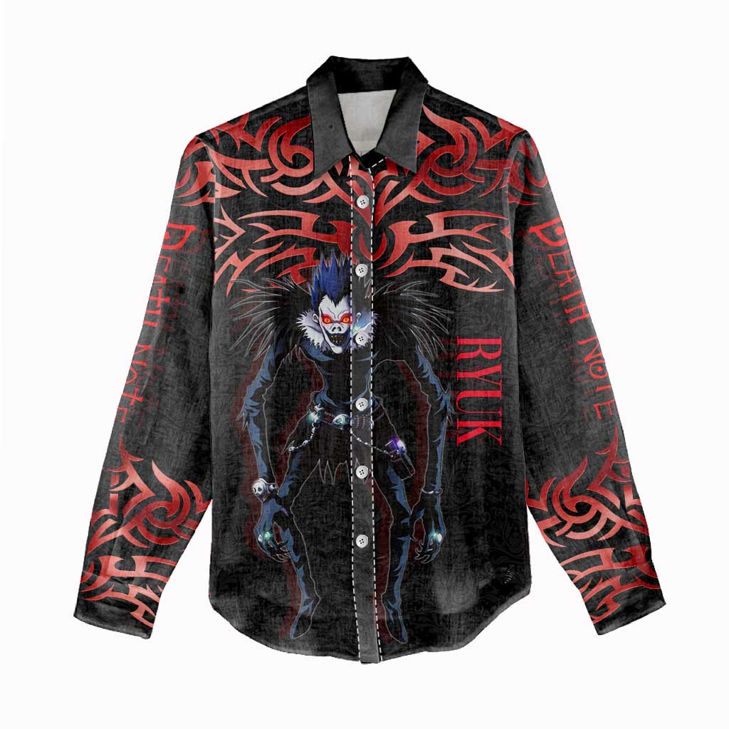 Ryuk Death Note Women Casual Shirt Death Note's Ryuk - Chaos, Apples & Darkness