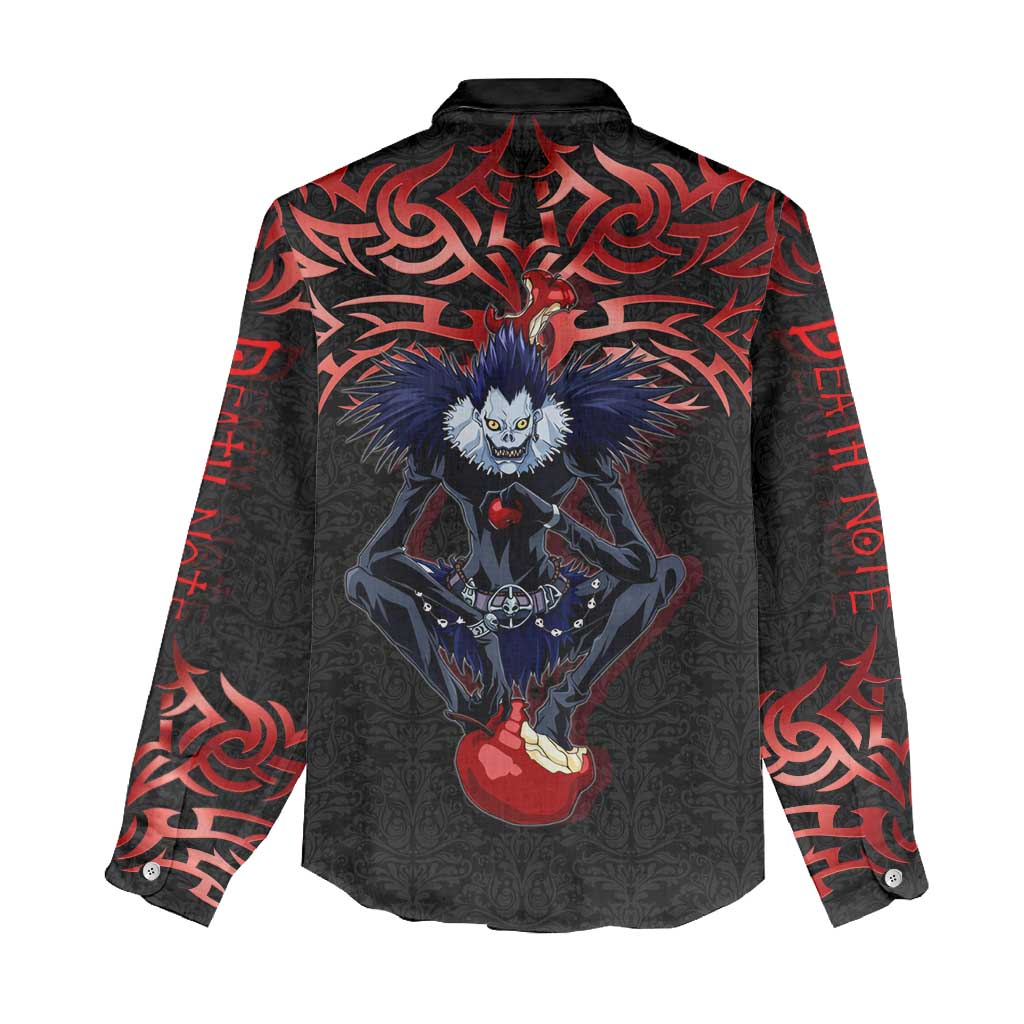 Ryuk Death Note Women Casual Shirt Death Note's Ryuk - Chaos, Apples & Darkness