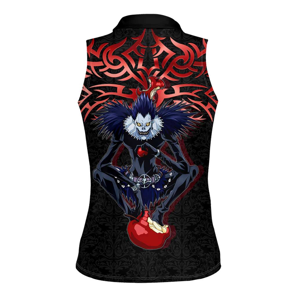 Ryuk Death Note Women Sleeveless Polo Shirt Death Note's Ryuk - Chaos, Apples & Darkness