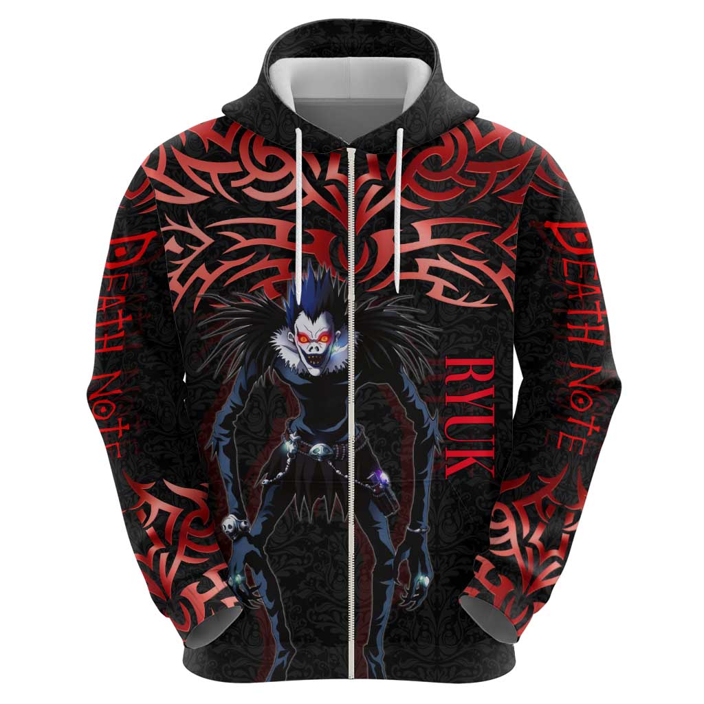 Ryuk Death Note Zip Hoodie Death Note's Ryuk - Chaos, Apples & Darkness