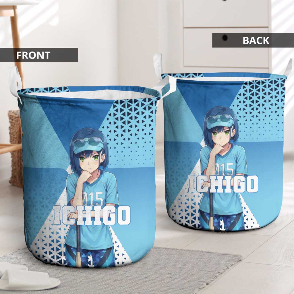 Ichigo Laundry Basket Cool Blue Baseball Anime Style