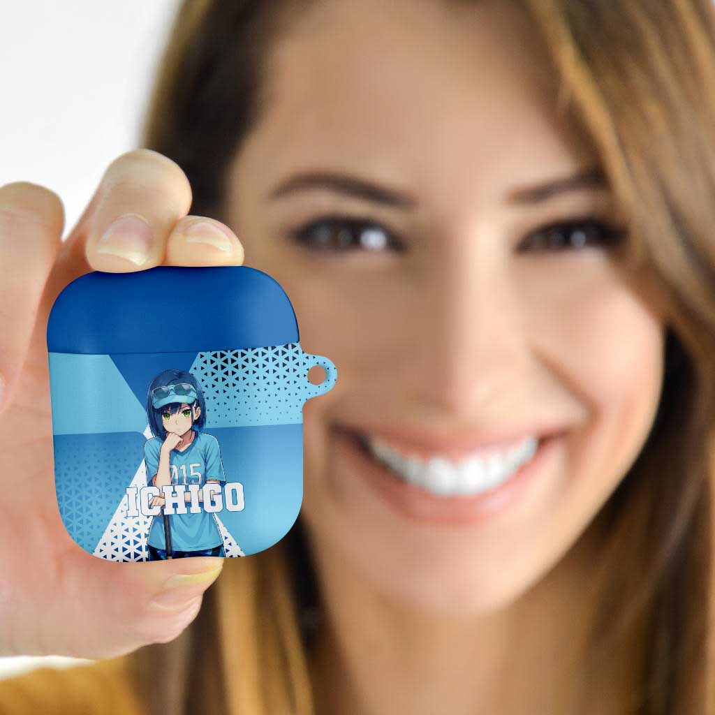 Ichigo AirPods Case Cool Blue Baseball Anime Style