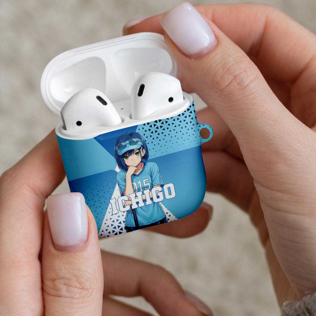 Ichigo AirPods Case Cool Blue Baseball Anime Style