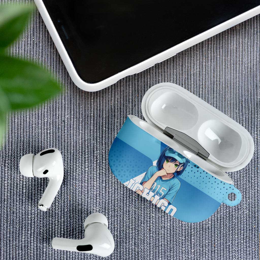Ichigo AirPods Case Cool Blue Baseball Anime Style